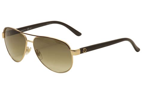 gucci women's gg 4239 aviator sunglasses with glitter temples